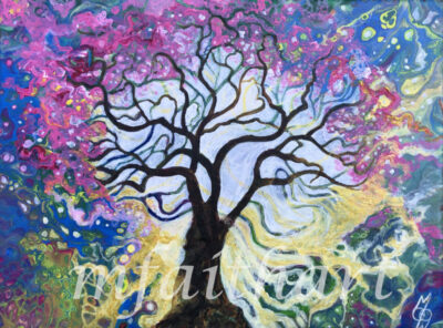 "Tree Of Abundant Life" - 2021 - 30x23cm - Acrylic on canvas